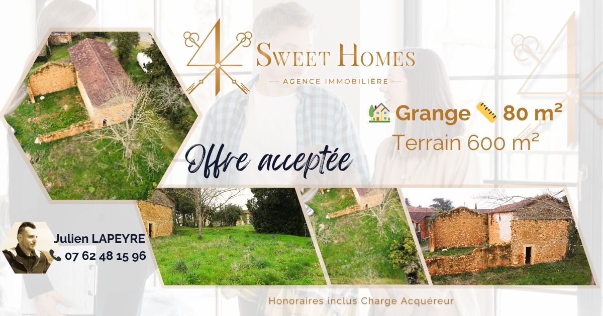 Grange à Yvrac - 4 Sweet Homes, Agence immobilière sur les Charentes et départements limitrophes