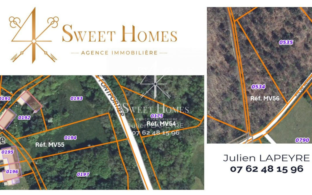 3 Terrains de 880 m² à 3 971 m²