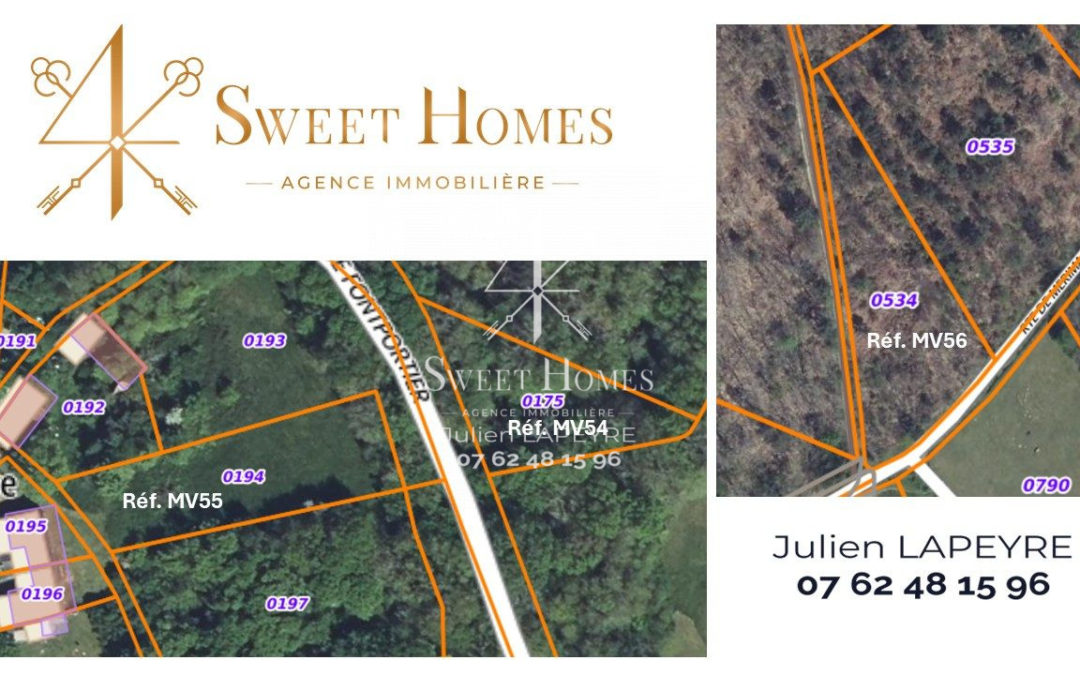 3 Terrains de 880 m² à 3 971 m²