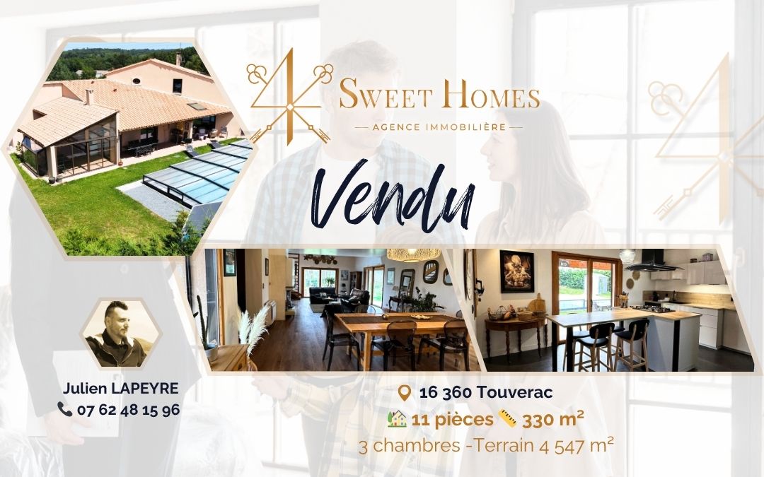VENDU Maison sur Chasseneuil - 4 Sweet Homes, Agence immobilière sur les Charentes et départements limitrophes