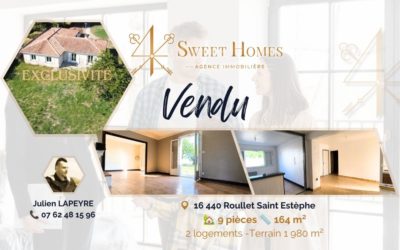 VENDU Maison Plain Pied avec 2 logements Grand Angoulême